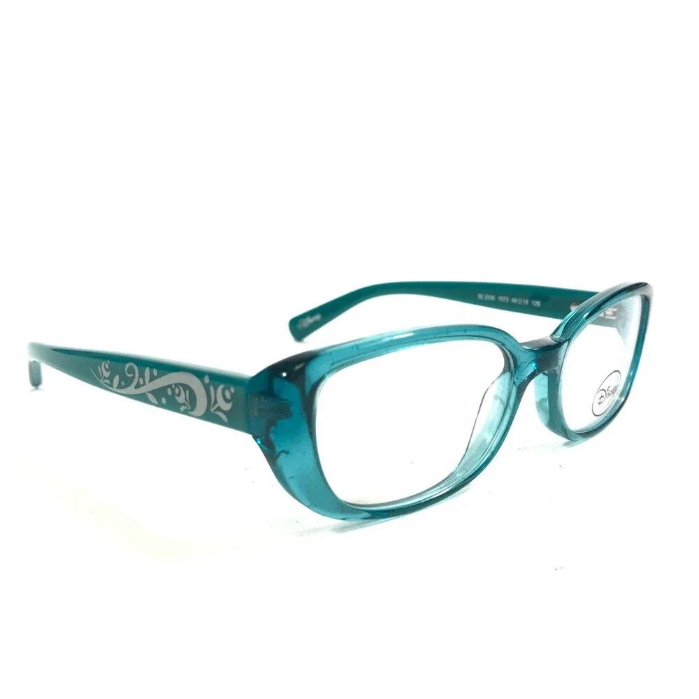 Disney Kids Eyeglasses Frames 3E 2006 1573 Clear Blue Cat Eye Frozen 46-15-125 - Picture 3 of 12